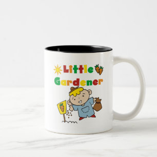 Boy Little Gardener Tshirts and Gifts Two-Tone Coffee Mug