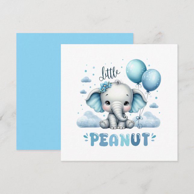Boy Little Peanut  Invitation (Front/Back)