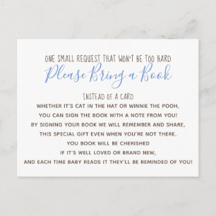 Boy Little Pumpkin Fall Baby Shower Book Card