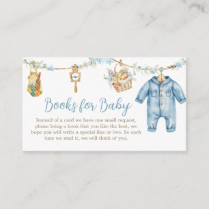 Boy Locally Grown Baby Shower Books for Baby Enclosure Card