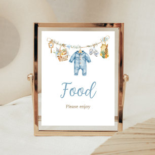 Boy Locally Grown Baby Shower Food Sign