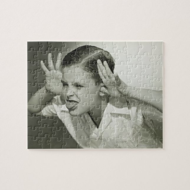 Boy Making Face Jigsaw Puzzle (Horizontal)