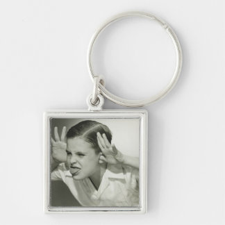 Boy Making Face Key Ring
