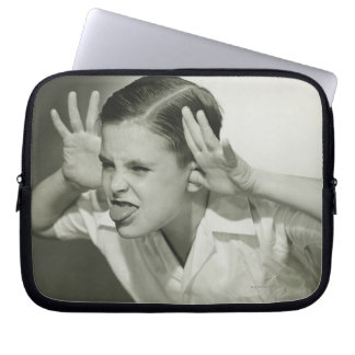 Boy Making Face Laptop Sleeve