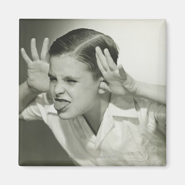 Boy Making Face Magnet (Front)