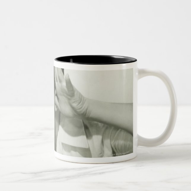 Boy Making Face Two-Tone Coffee Mug (Right)