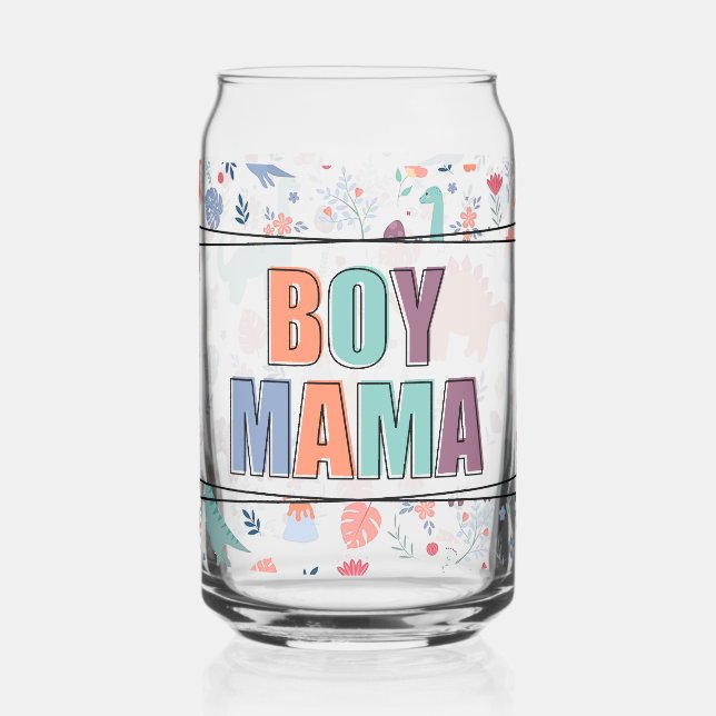 Boy Mama Can Glass (Left)