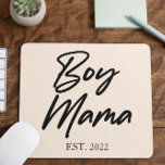 Boy Mama Custom Est. Year Minimal Mum Mother Mummy Mouse Mat<br><div class="desc">This is a Custom Date Boy Mama Women's Mouse Pad!


Mother's Day Mum Mother Mummy Momma Mama Gifts Gift Boy Mum</div>