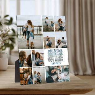 Boy Mama Custom Photo Collage Plaque