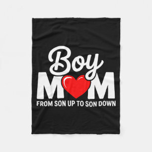 Boy mama from son up to sun down mother's day funn fleece blanket