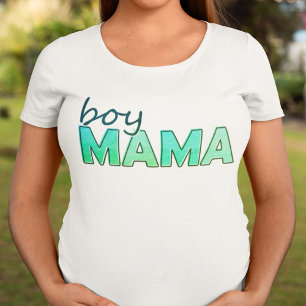 Boy Mama matching green colour ladies T-Shirt