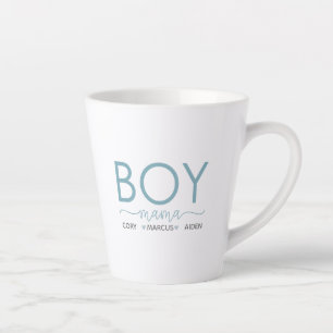 Boy Mama Personalised With Names Latte Mug