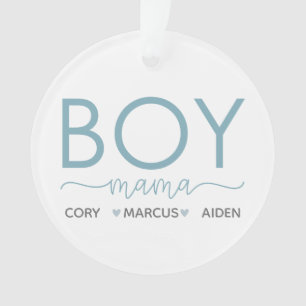 Boy Mama Personalised With Son's Names Ornament