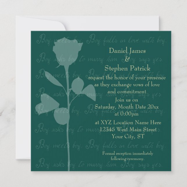 Boy Meets Boy Invitation (Front)