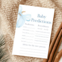 Boy Minimalist Little Pumpkin Baby Prediction Game