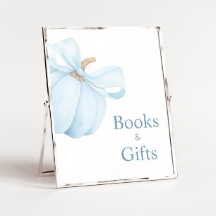 Boy Minimalist Little Pumpkin Books and Gifts Sign