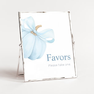 Boy Minimalist Little Pumpkin Favours Sign