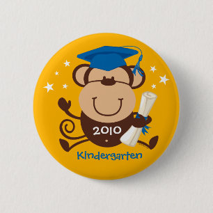 Boy Monkey Graduate Custom 6 Cm Round Badge