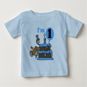 Boy Monkey I'm 1 Birthday Tshirts and Gifts