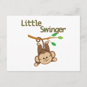Boy Monkey Little Swinger Postcard