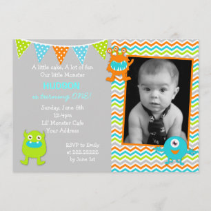 Boy Monster Birthday Invitations