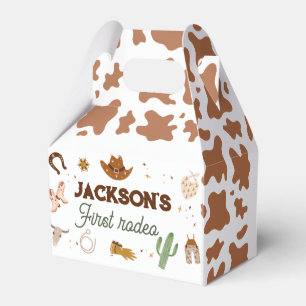 Boy My First Rodeo Cowboy 1st Birthday Favour Box