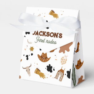 Boy My First Rodeo Cowboy 1st Birthday Favour Box
