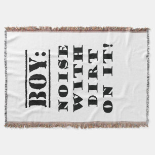 Boy - Noise with Dirt on It Throw Blanket