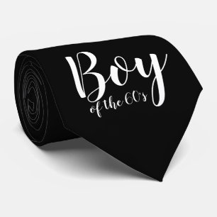 Boy of the Sixties 1960s Typography Black White Tie