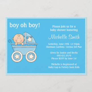 Boy oh Boy Baby Shower Invitation