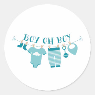 Boy Oh Boy Classic Round Sticker