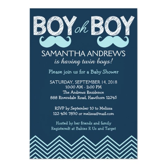 twin boy shower invitations