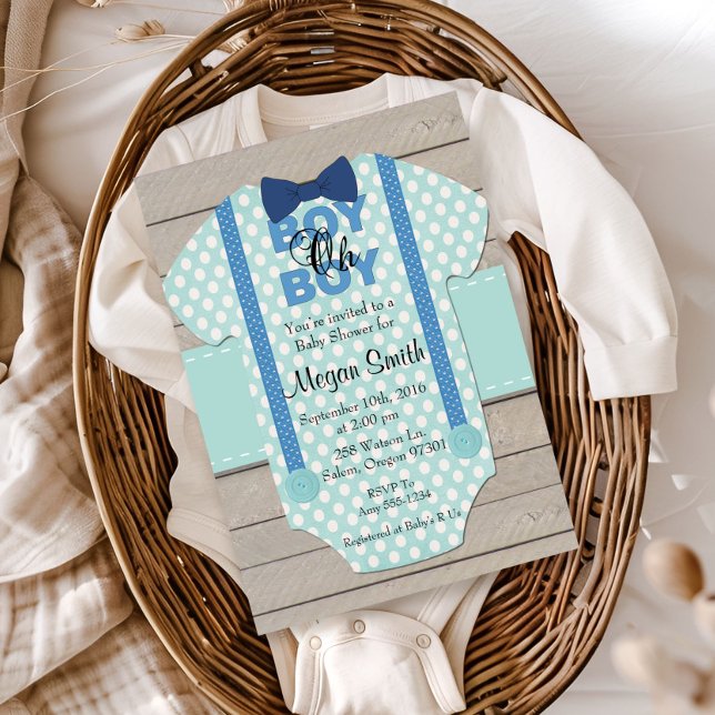 Boy oh Boy Rusitc Baby Shower Invitation (Creator Uploaded)