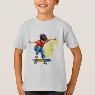 Boy on a Skateboarding Sport Fun  T-Shirt