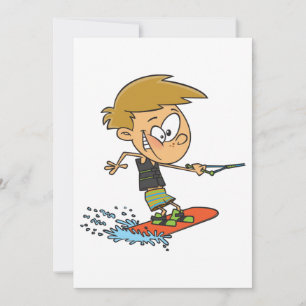 Boy On A Wakeboard Invitation