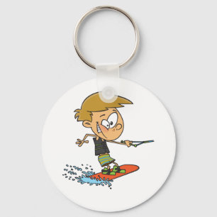 Boy On A Wakeboard Key Ring