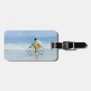 Boy on Bicycle 2 Luggage Tag