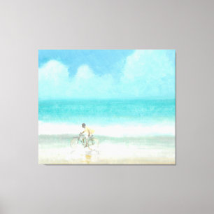 Boy on Bicycle 3 Canvas Print