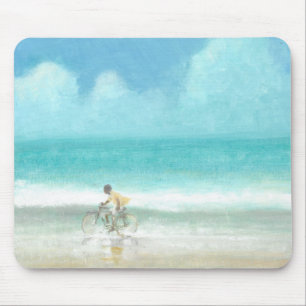 Boy on Bicycle 3 Mouse Mat