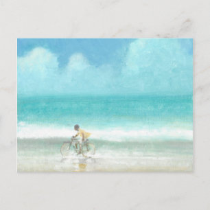 Boy on Bicycle  3 Postcard