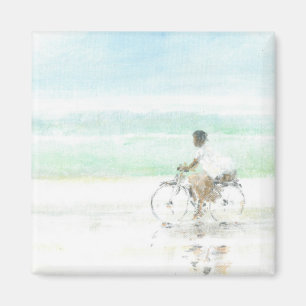 Boy on Bicycle Magnet