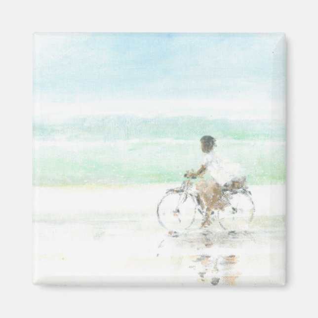 Boy on Bicycle Magnet (Front)