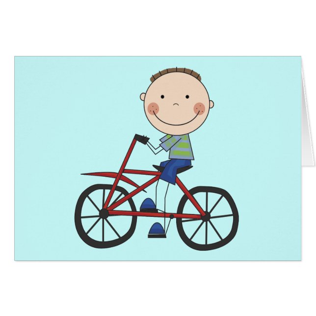 Boy on Bicycle Tshirts and Gifts (Front Horizontal)