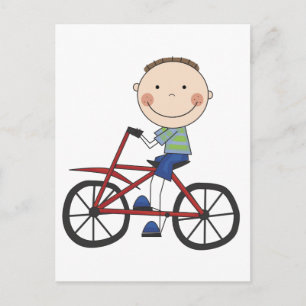 Boy on Bicycle Tshirts and Gifts Postcard