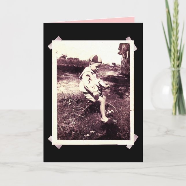 BOY ON BIKE CARD (Front)
