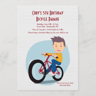 Boy On Bike Invitation