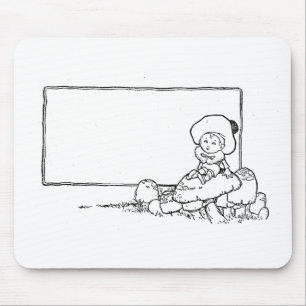 Boy on Mushroom Mouse Mat