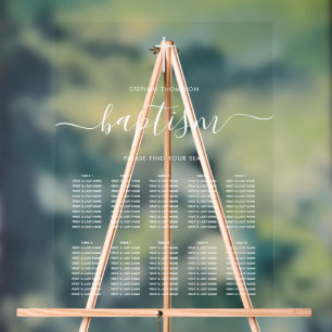 Boy or Girl Christening Baptism Seating Chart