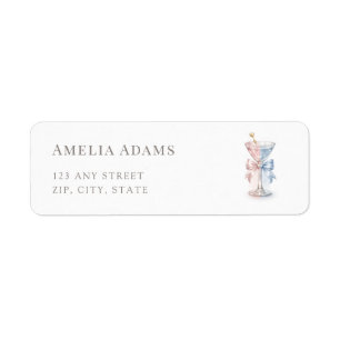 Boy Or Girl Cocktail Gender Reveal Return Address