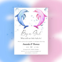 Boy or girl - Dolphin - Nautical gender reveal